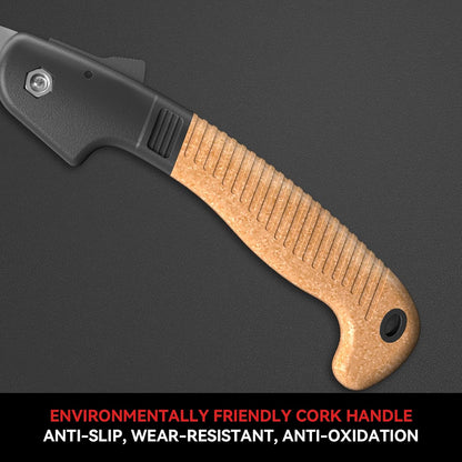 7.7-Inch Folding Hand Saw, Pruning Saw with Trible-Cut Razor Teeth for Wood Cutting, Tree Trimming, Professional Camping Gardening Tools (Orange)