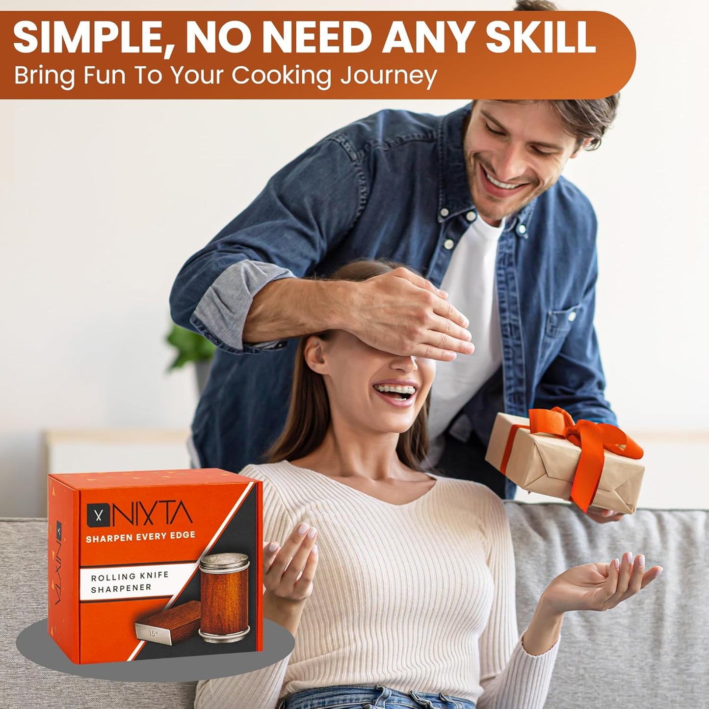 Rolling Knife Sharpener Kit – 3-Stage Manual Knife Sharpener for Kitchen, Chef & Serrated Knives – Knives Sharpener with Non-Slip Base – Knife Sharpening Kit