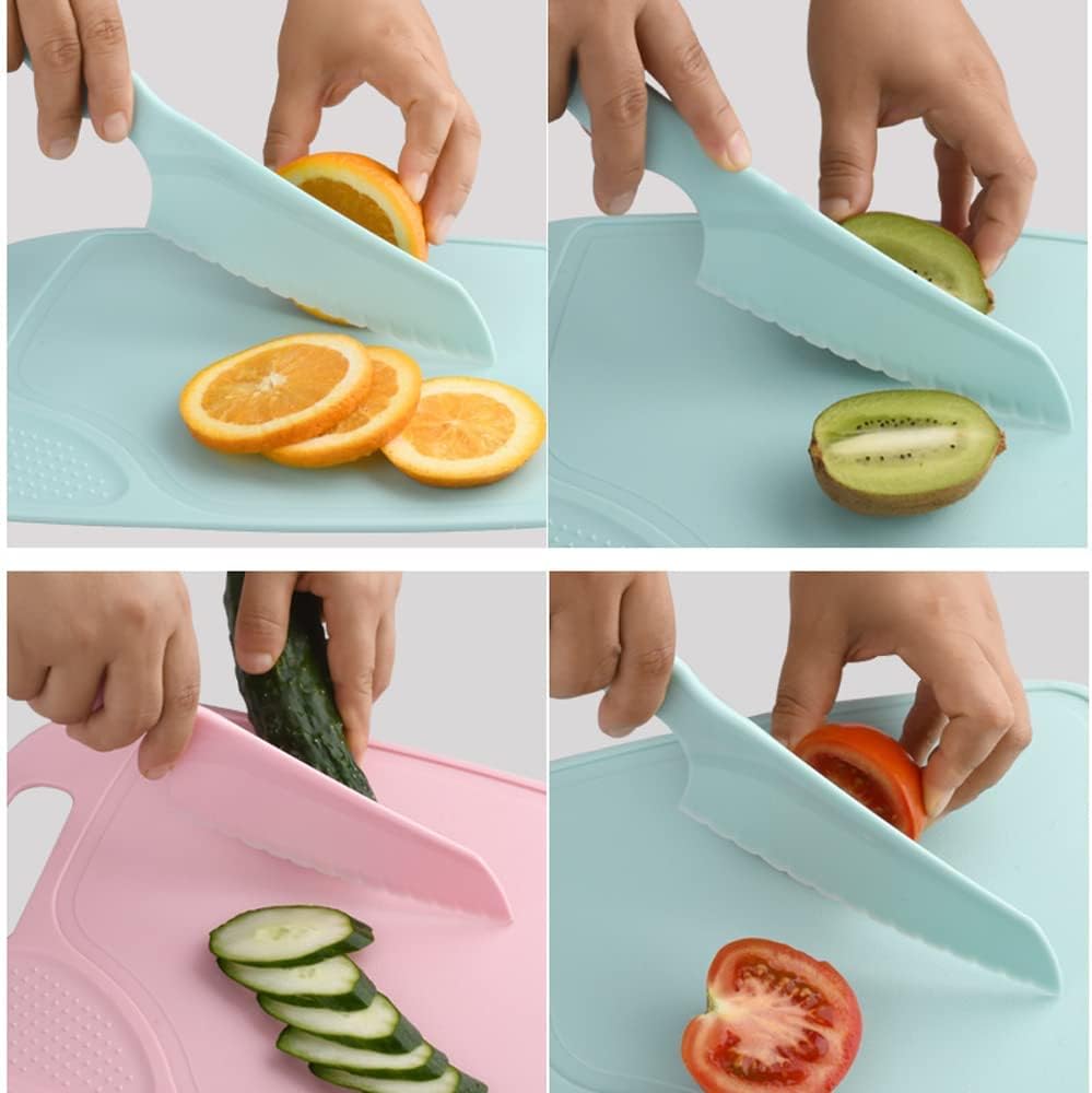 6 Pieces Plastic Fruit Knife: Food-Grade, Kid Kitchen Knife Set Safe