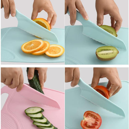 6 Pieces Plastic Fruit Knife: Food-Grade, Kid Kitchen Knife Set Safe