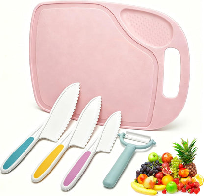 6 Pieces Plastic Fruit Knife: Food-Grade, Kid Kitchen Knife Set Safe