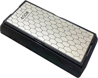 400/1000 Grit Double Sided Diamond Sharpening Stones,Diamond Stone Knife Sharpener with Non-Skid Base for Kitchen Outdoor Woodworking Sharpen Tools
