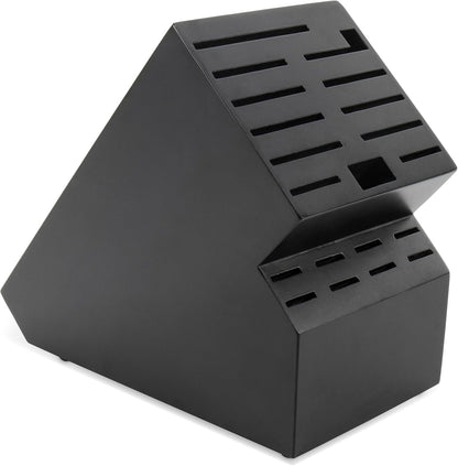 Knife Block for Kitchen Countertop - 20 Slot Universal Knife Holder with Acacia Wood, Large Knife Storage Organizer for Butcher Block, Knife Block Storage without Knives, Easy for Knife set