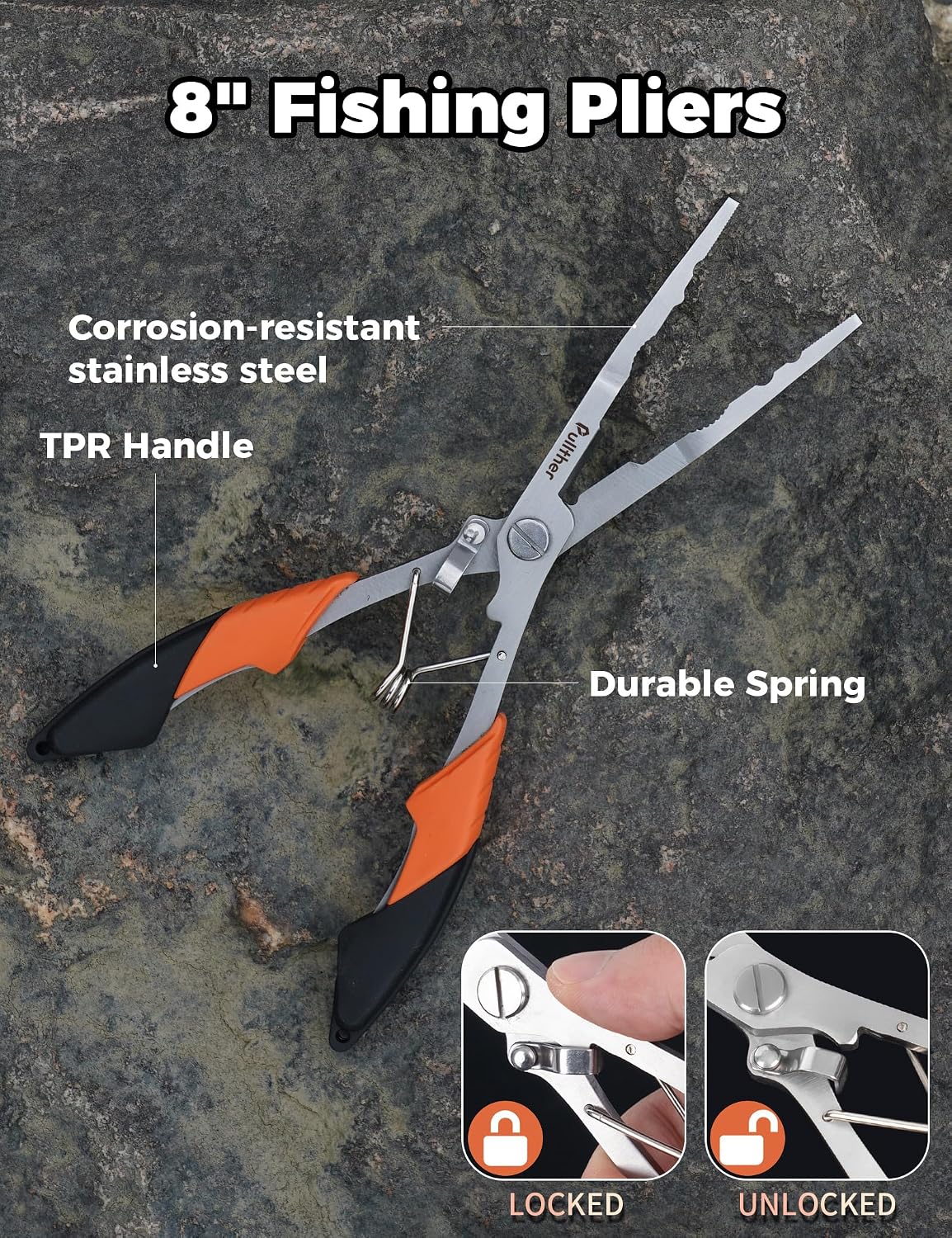 2PC Fishing Tool Kit - 7" Fillet Knife,Fishing Pliers,Multitool Hook Remover Fishing Pliers,Fishing Gear for Saltwater