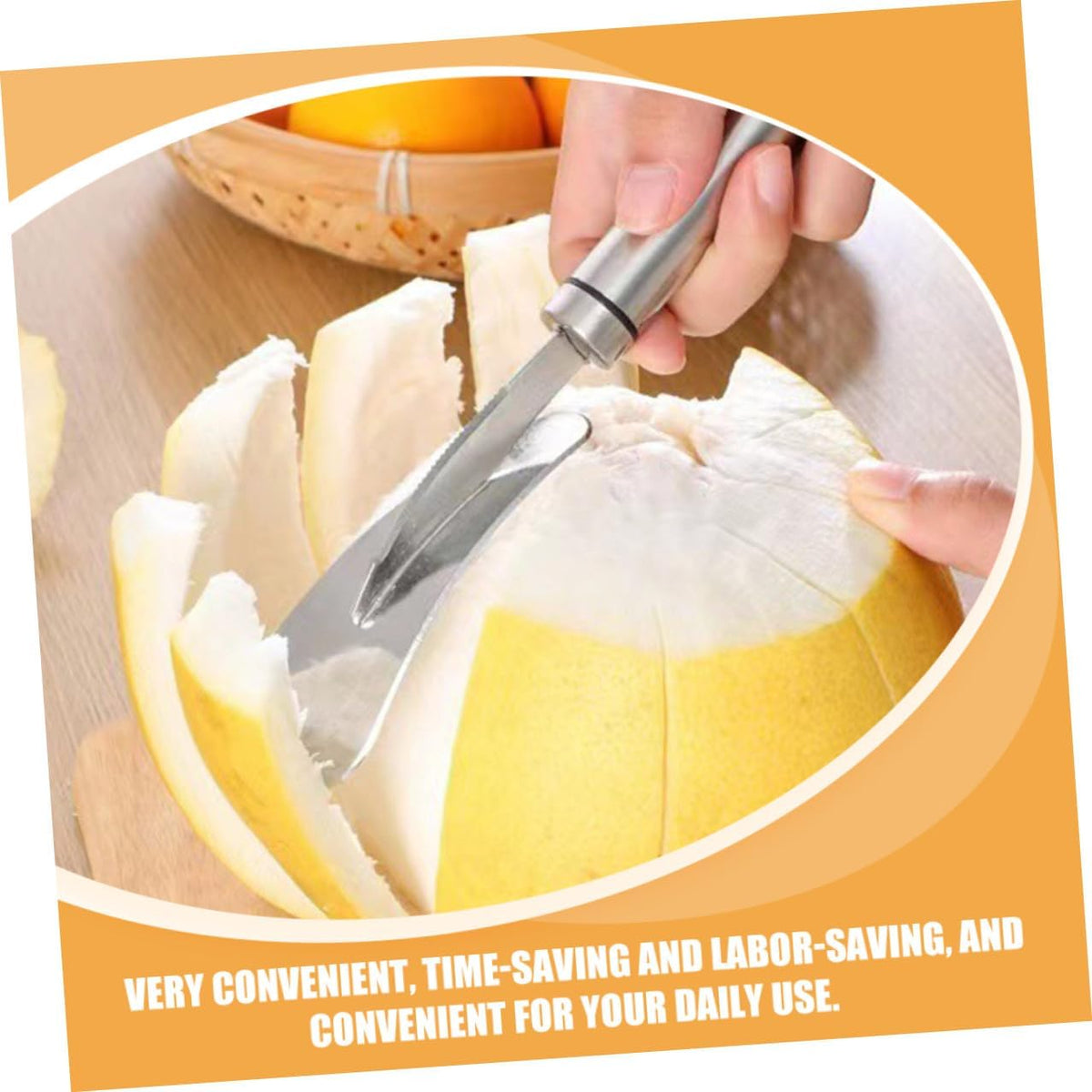 2pcs Citrus Peeler Set with 304 Stainless Steel Orange and Grapefruit Knives Multifunctional Fruit Peeling Tools for Kitchen and Home Use