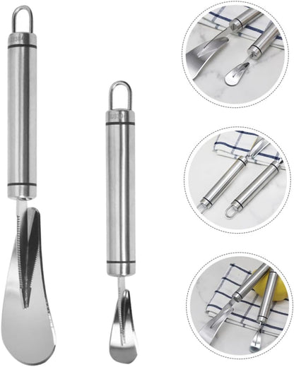 2pcs Citrus Peeler Set with 304 Stainless Steel Orange and Grapefruit Knives Multifunctional Fruit Peeling Tools for Kitchen and Home Use