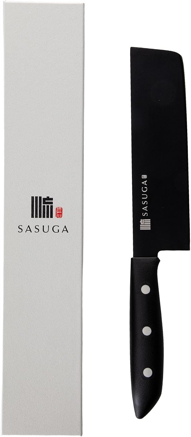 Lightweigth Japanese Nakiri Vegetable Knife 165 mm – Made in Japan | Molybdenum-Vanadium Stainless Steel | Flat Blade for Precise Vegetable Cutting