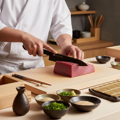 Lightweigth Japanese Nakiri Vegetable Knife 165 mm – Made in Japan | Molybdenum-Vanadium Stainless Steel | Flat Blade for Precise Vegetable Cutting