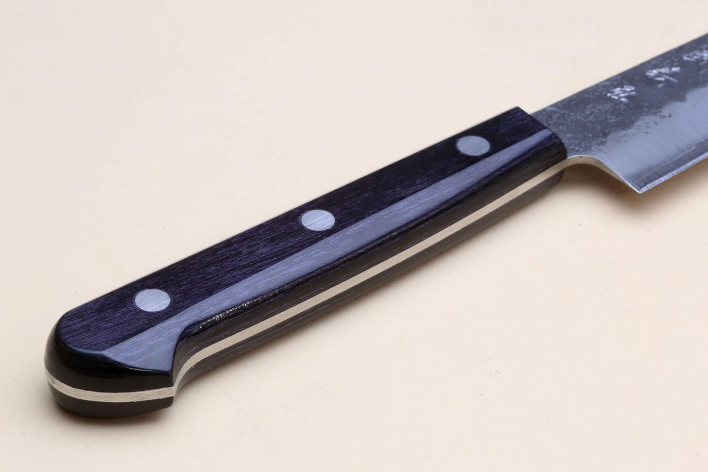 Yoshihiro Stainless Clad Nashiji Ginsan High Carbon Stain Resistant Steel Petty Utility Knife (5.3'' (135mm) & No Saya)