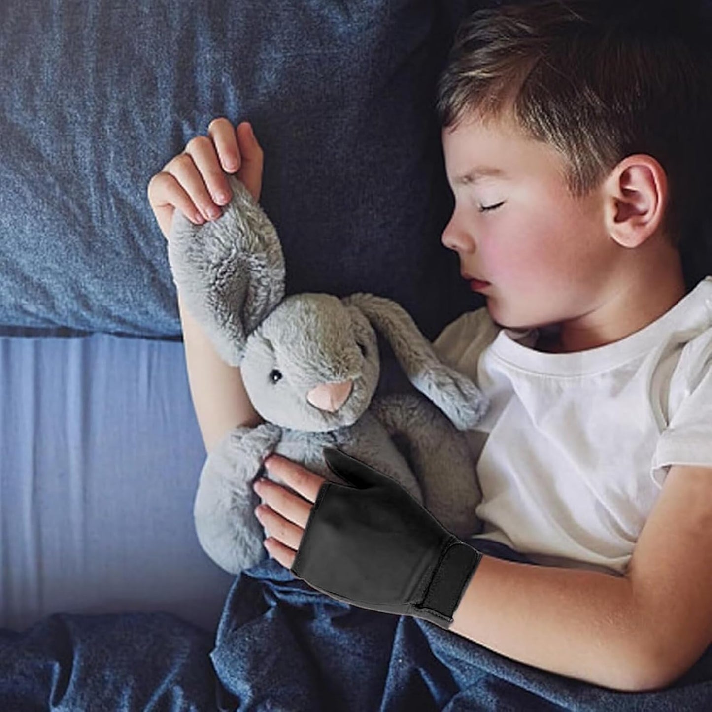 4pcs Thumb Sucking Guard Gloves Kids Anti Thumb Sucking Glove Chewy Compression Thumb Sucking Stop Nail Biting Finger Biting Glove for Kids Thumb Guard for Ages 5-12