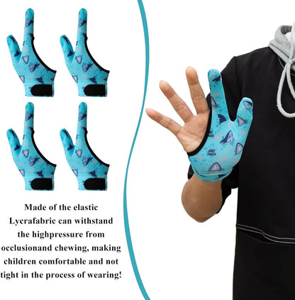 4pcs Thumb Sucking Guard Gloves Kids Anti Thumb Sucking Glove Chewy Compression Thumb Sucking Stop Nail Biting Finger Biting Glove for Kids Thumb Guard for Ages 5-12