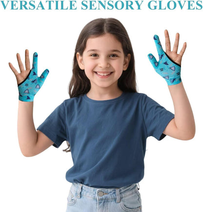 4pcs Thumb Sucking Guard Gloves Kids Anti Thumb Sucking Glove Chewy Compression Thumb Sucking Stop Nail Biting Finger Biting Glove for Kids Thumb Guard for Ages 5-12
