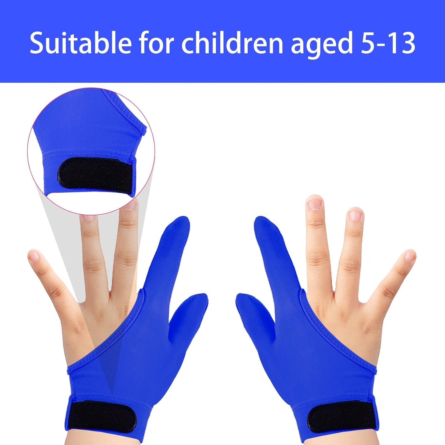4pcs Thumb Sucking Guard Gloves Kids Anti Thumb Sucking Glove Chewy Compression Thumb Sucking Stop Nail Biting Finger Biting Glove for Kids Thumb Guard for Ages 5-12