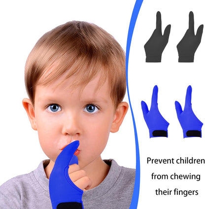4pcs Thumb Sucking Guard Gloves Kids Anti Thumb Sucking Glove Chewy Compression Thumb Sucking Stop Nail Biting Finger Biting Glove for Kids Thumb Guard for Ages 5-12