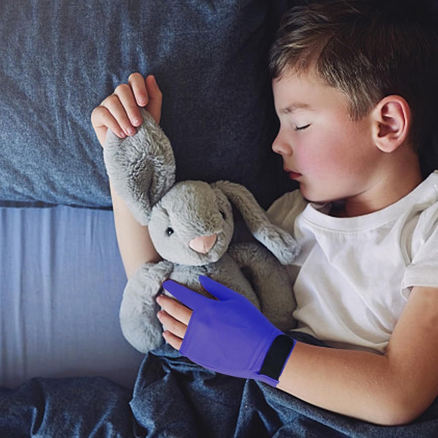 4pcs Thumb Sucking Guard Gloves Kids Anti Thumb Sucking Glove Chewy Compression Thumb Sucking Stop Nail Biting Finger Biting Glove for Kids Thumb Guard for Ages 5-12