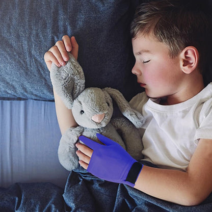 4pcs Thumb Sucking Guard Gloves Kids Anti Thumb Sucking Glove Chewy Compression Thumb Sucking Stop Nail Biting Finger Biting Glove for Kids Thumb Guard for Ages 5-12