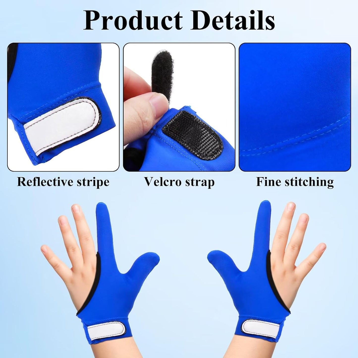 4pcs Thumb Sucking Guard Gloves Kids Anti Thumb Sucking Glove Chewy Compression Thumb Sucking Stop Nail Biting Finger Biting Glove for Kids Thumb Guard for Ages 5-12