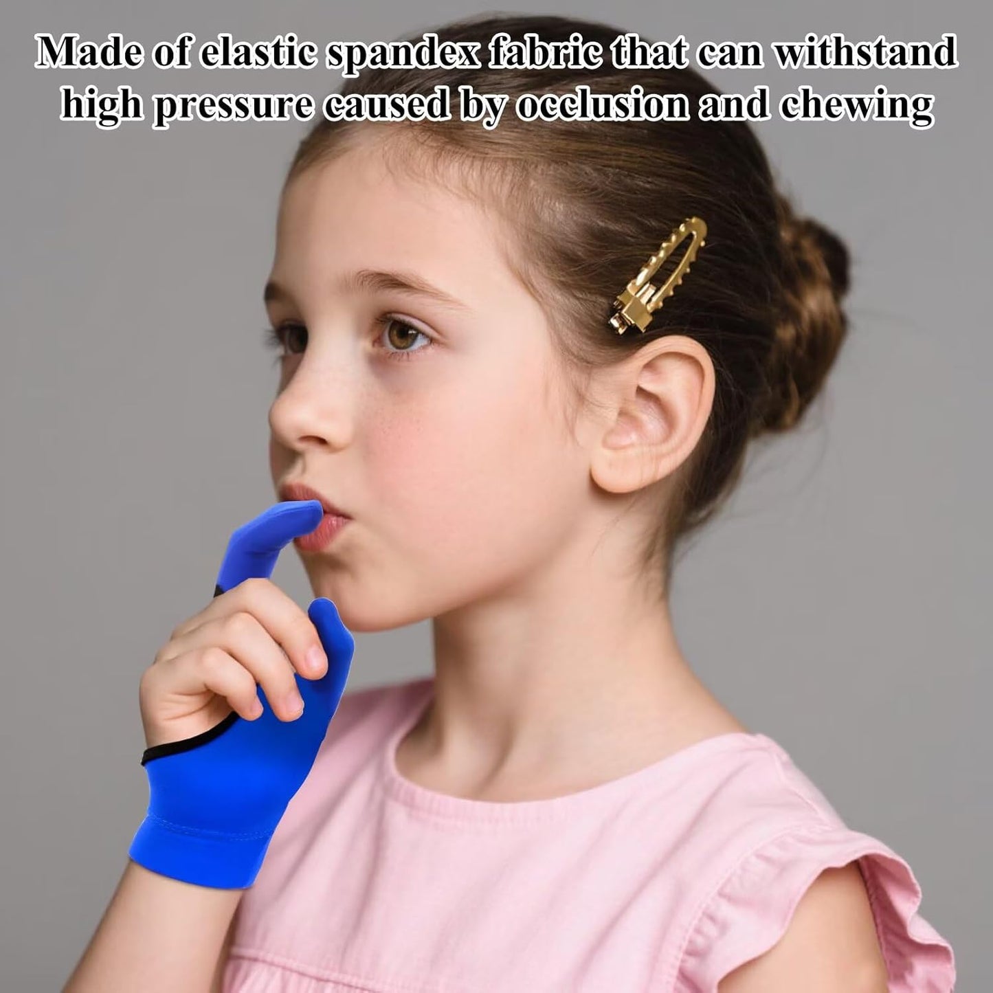 4pcs Thumb Sucking Guard Gloves Kids Anti Thumb Sucking Glove Chewy Compression Thumb Sucking Stop Nail Biting Finger Biting Glove for Kids Thumb Guard for Ages 5-12