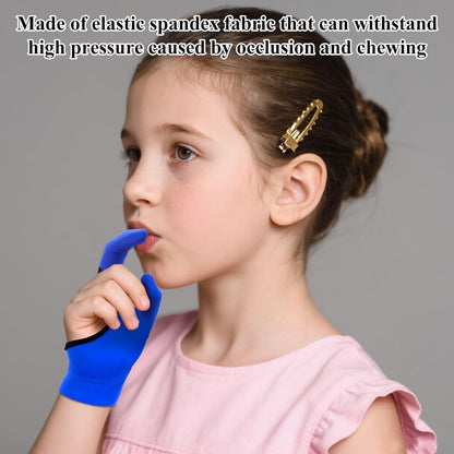 4pcs Thumb Sucking Guard Gloves Kids Anti Thumb Sucking Glove Chewy Compression Thumb Sucking Stop Nail Biting Finger Biting Glove for Kids Thumb Guard for Ages 5-12
