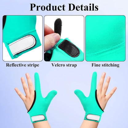 4pcs Thumb Sucking Guard Gloves Kids Anti Thumb Sucking Glove Chewy Compression Thumb Sucking Stop Nail Biting Finger Biting Glove for Kids Thumb Guard for Ages 5-12