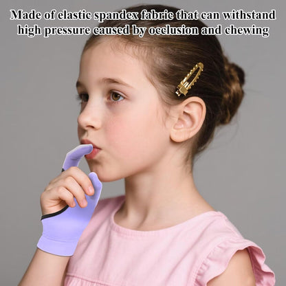 4pcs Thumb Sucking Guard Gloves Kids Anti Thumb Sucking Glove Chewy Compression Thumb Sucking Stop Nail Biting Finger Biting Glove for Kids Thumb Guard for Ages 5-12
