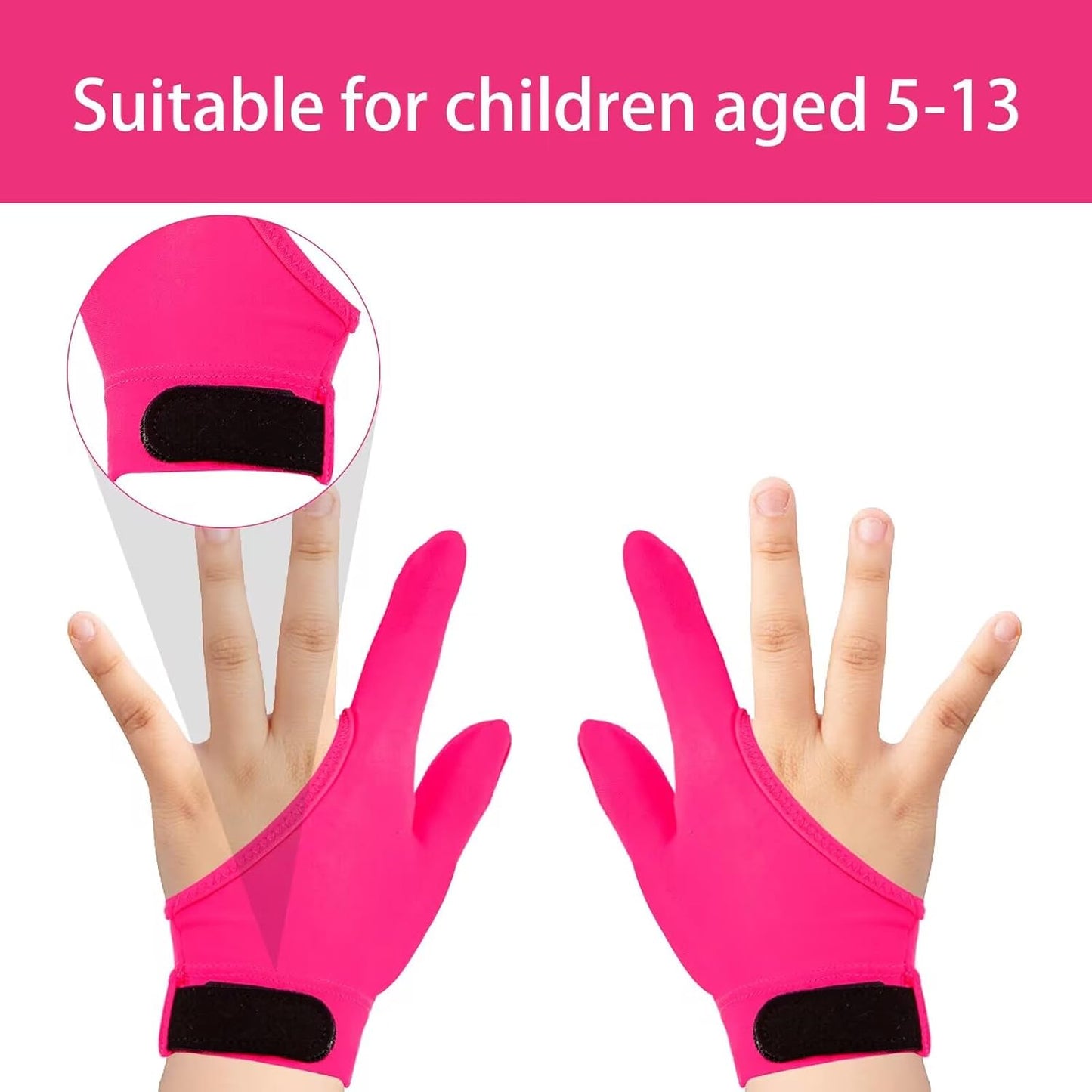 4pcs Thumb Sucking Guard Gloves Kids Anti Thumb Sucking Glove Chewy Compression Thumb Sucking Stop Nail Biting Finger Biting Glove for Kids Thumb Guard for Ages 5-12