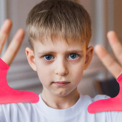 4pcs Thumb Sucking Guard Gloves Kids Anti Thumb Sucking Glove Chewy Compression Thumb Sucking Stop Nail Biting Finger Biting Glove for Kids Thumb Guard for Ages 5-12