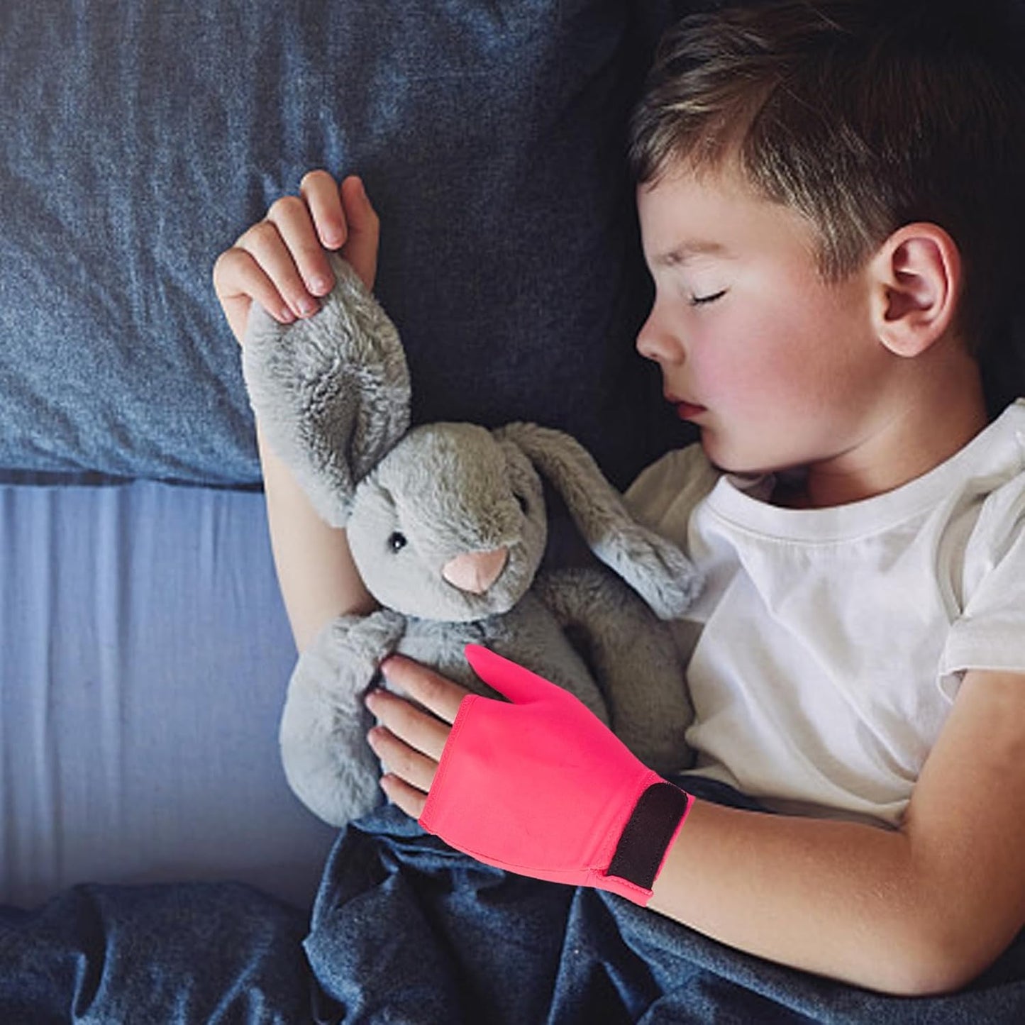 4pcs Thumb Sucking Guard Gloves Kids Anti Thumb Sucking Glove Chewy Compression Thumb Sucking Stop Nail Biting Finger Biting Glove for Kids Thumb Guard for Ages 5-12