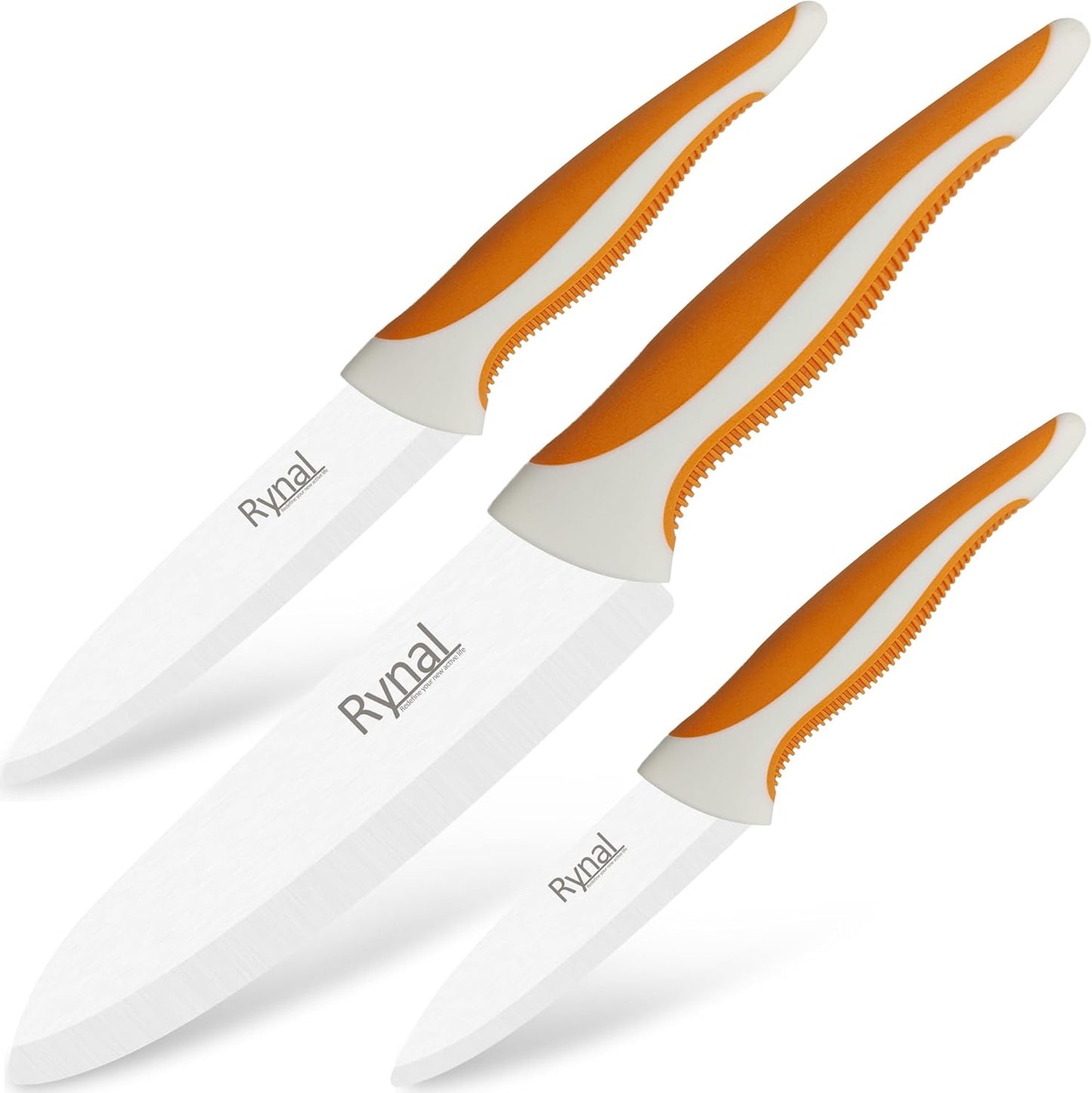 Ceramic Knife - 4" Chef's Paring Knife - Light, Precise, Sharp Ceramic Kitchen Knife with Cover & Soft Grip