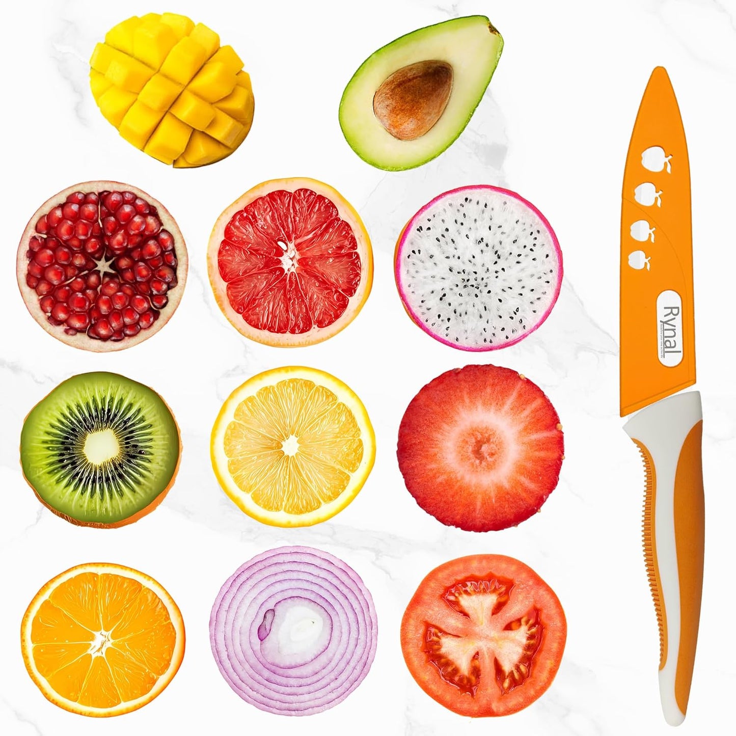 Ceramic Knife - 4" Chef's Paring Knife - Light, Precise, Sharp Ceramic Kitchen Knife with Cover & Soft Grip
