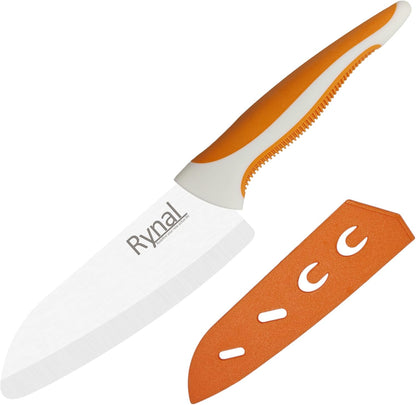 Ceramic Knife - 4" Chef's Paring Knife - Light, Precise, Sharp Ceramic Kitchen Knife with Cover & Soft Grip