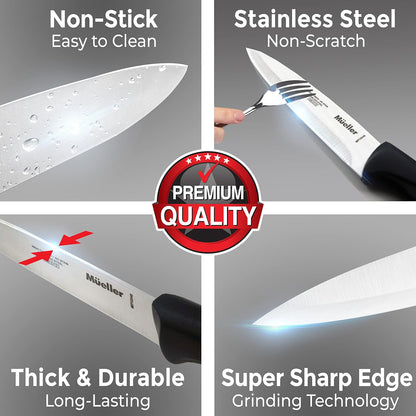 6-inch High Carbon Stainless Steel Deba Knife, Double Bevel Blade with Comfort Handle