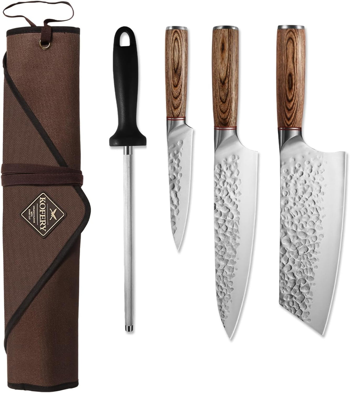 Forged High Carbon Steel Knife Set for Chefs & Grill Masters