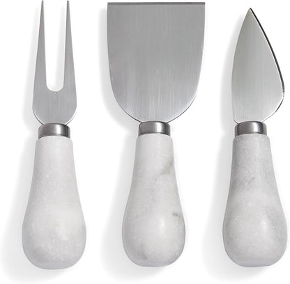 Kitchen Cheese Tool Set, Stainless Steel and Marble