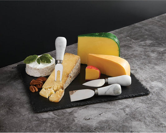 Kitchen Cheese Tool Set, Stainless Steel and Marble
