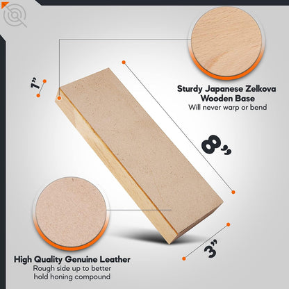 Schaaf Wood Carving Tools Leather Strop Block for Knife, Chisel Sharpening