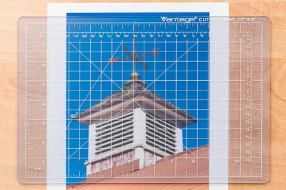 Vantage 10670 Premium Self-Healing Cutting Mat, 9"x12", 1/2" Grid, 5 Layers for Max Healing, Perfect for Crafts & Sewing, Black