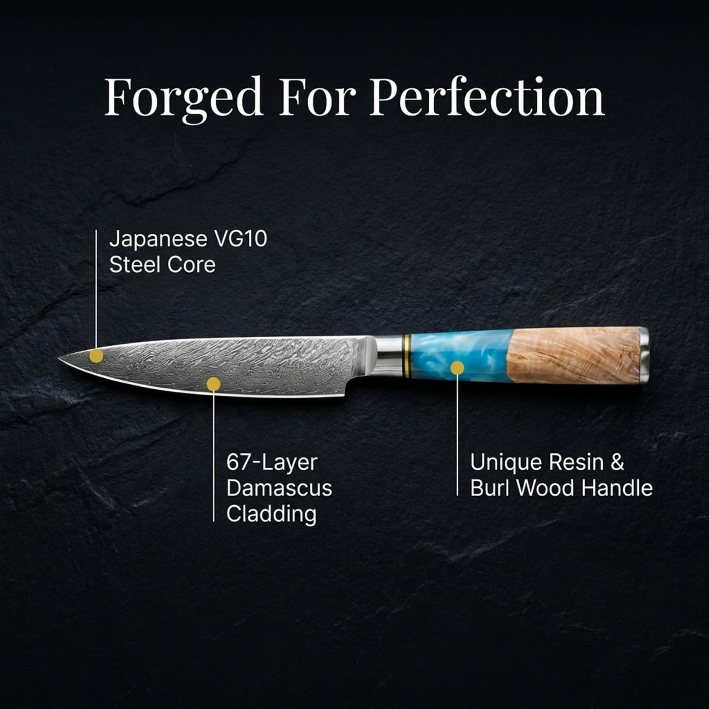 Tidal Blue - 7" Nakiri Knife - Damascus