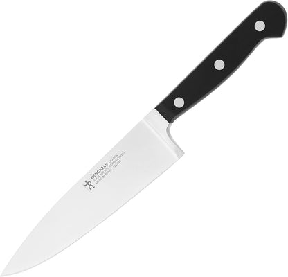 Classic 8-Inch Chef Knife, Razor-Sharp, German Engineered | Fully Forged Construction Provides Balance with Traditional Triple-Rivet Handles Enables Comfortable Easy Cutting.