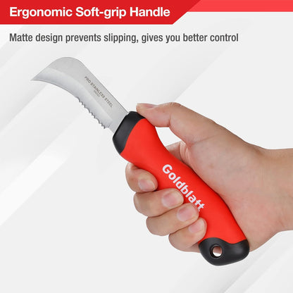 Heavy Duty Carpet Knife, Linoleum Cutter & Hook Knife for Roofing