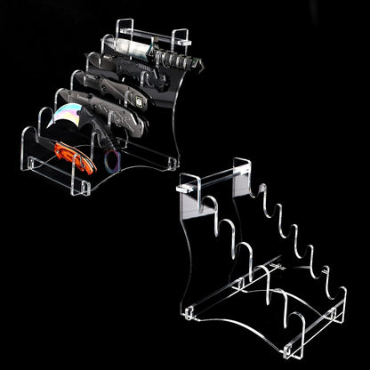 Dagger Stand Knife Display Stand,Acrylic Display Case Holds 6 Knives Display Hunting Knife,Dagger,Pocket Knife on Table (Black)