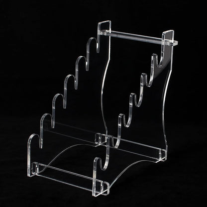 Dagger Stand Knife Display Stand,Acrylic Display Case Holds 6 Knives Display Hunting Knife,Dagger,Pocket Knife on Table (Black)