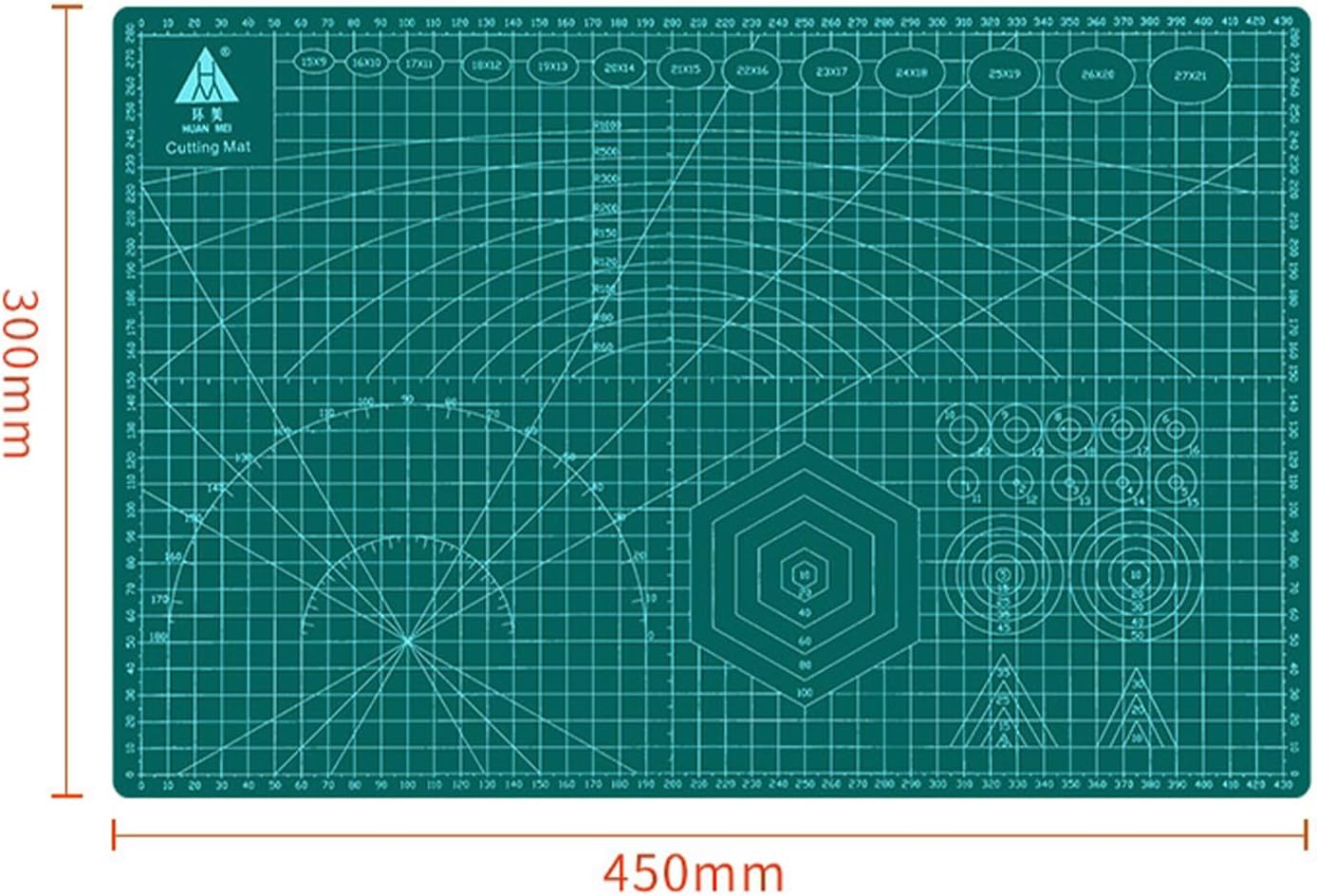 Self-Healing Cutting Mat 12x 9 Inch-Precision Grid for Exacto Knife Blades - Protective Craft Surface for Quilting, Scrapbooking, Stencil Art Projects