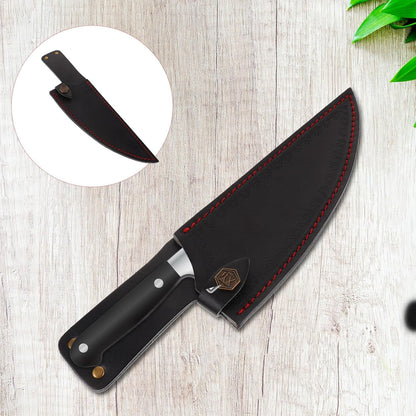 CALLARON 13" Leather Chef Knife Sheath - Portable Knife Sleeves, Safe Chef Knives Cover, Knife Protection Cover for Kitchen Camping(Random Style)