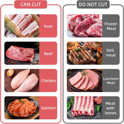 Meat Slicer for Fresh Raw Meat (Steady Grip), Manual Cutter, 17 Blades | Quick Fresh Meat Slicer with Steady Grip, Manual Cutter Slicer, Beef Pork Mutton for Cooking BBQ Hot Pot (2 or 4 mm) -Gray