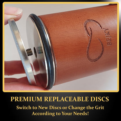 Premium Rolling Knife Sharpener with Replaceable Discs - Achieve Razor-Sharp Perfection with our Roller Knife Sharpening Set - Extra Strong Magnets - 400 Grit Diamond and 1000 Silicon Discs Included