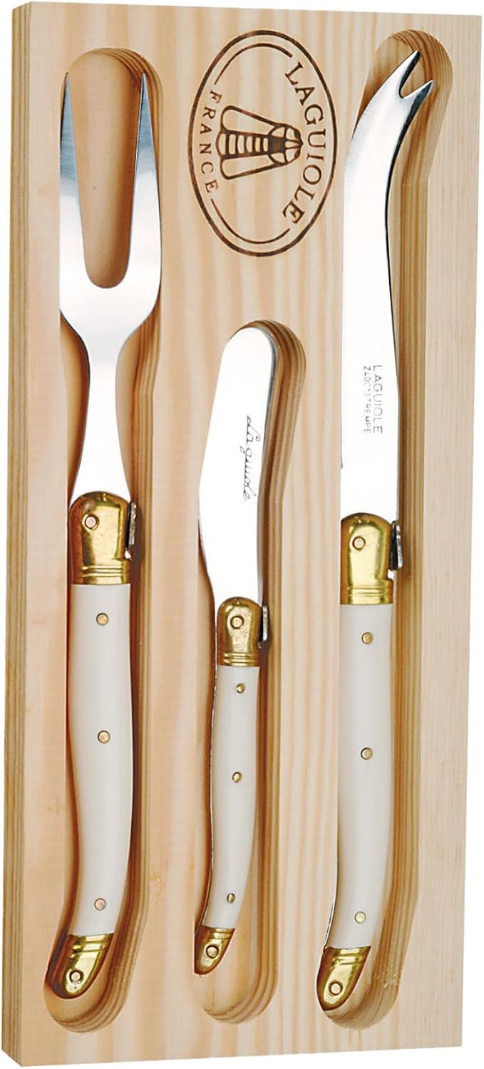 Laguiole 3-Piece Cheese Set, Ivory Handles