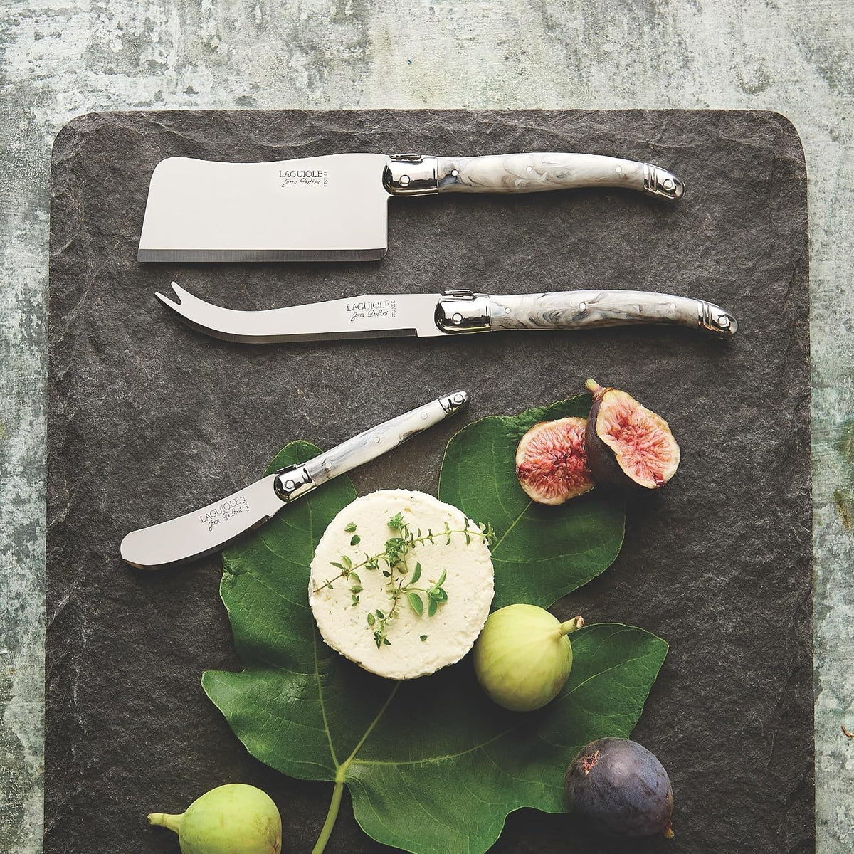 Laguiole 3-Piece Cheese Set, Ivory Handles