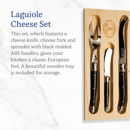 Laguiole 3-Piece Cheese Set, Ivory Handles
