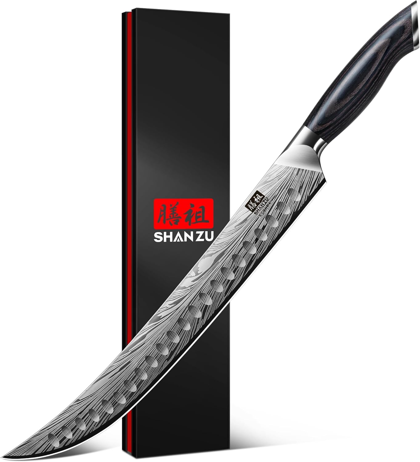 10 inch Bread Knife in Powder Steel, Serrated Bread Knife for Homemade Bread Sourdough Ultra Sharp Bread Slicer Knives with Ergonomic Pakkawood Handle for Sourdough, Turkey and Fruit